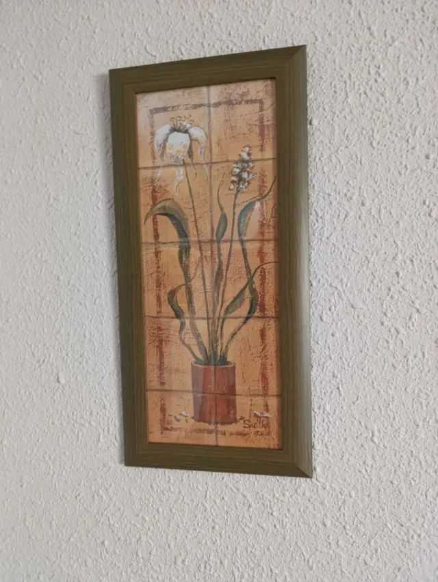 2 Cuadros Decorativos Flores 58x27 cm