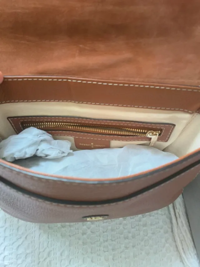 Bolso piel Camel Roberto Verino