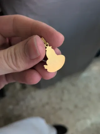 Virgen del Carmen Silueta Colgante Oro