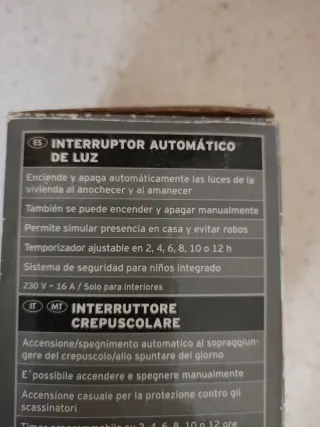 Interruptor Automático Luz Powerfix Profi