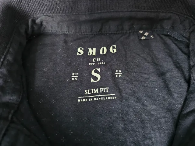 Polo manga corta hombre talla S Smog azul marino