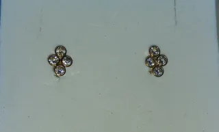 Pendientes Oro 18k Zirconitas
