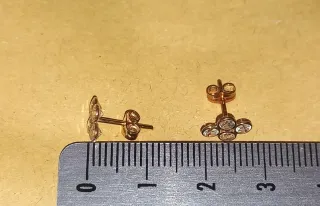 Pendientes Oro 18k Zirconitas