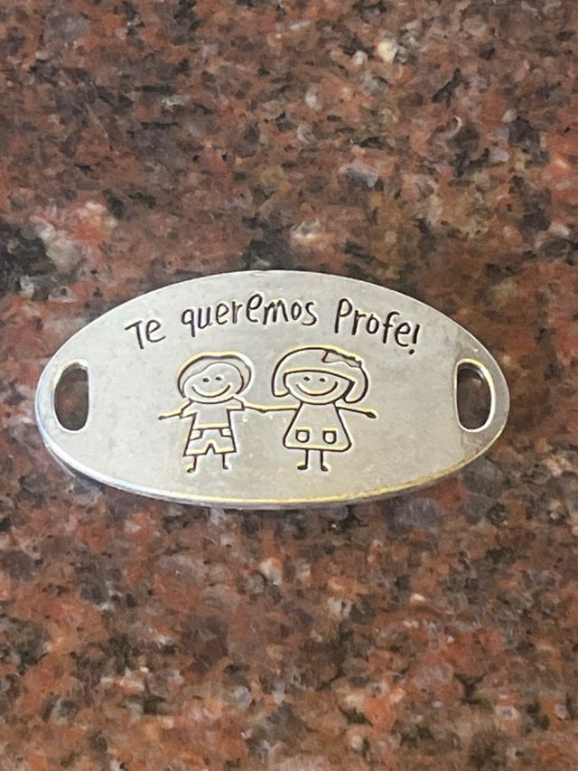 Placa Te queremos Profe 43x23mm