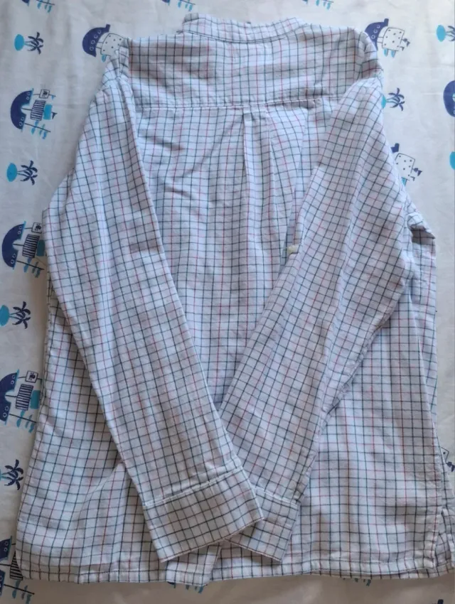 Camisa cuadros niño manga larga