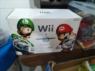 Nintendo Wii Mario Kart Pack Blanca