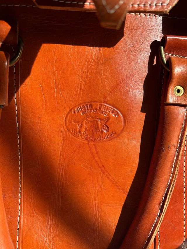 Maletas Vintage de mano en cuero marrón