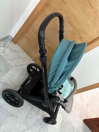 Carrito bebé Jane color gris y turquesa