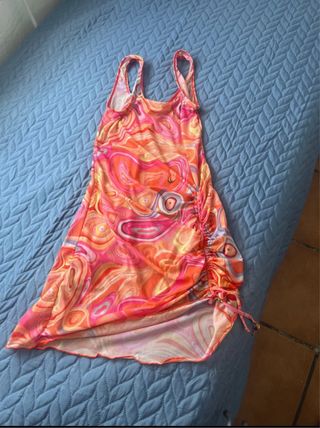 Vestido de playa con estampado abstracto