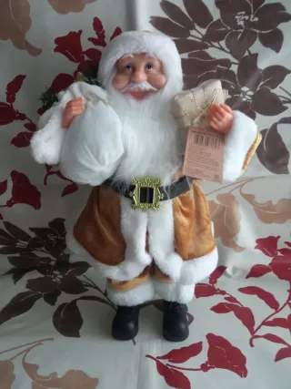 Babbo Natale decorazione 40 cm oro