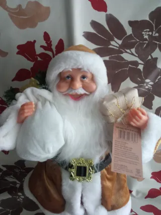 Babbo Natale decorazione 40 cm oro