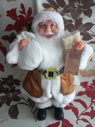 Babbo Natale decorazione 40 cm oro