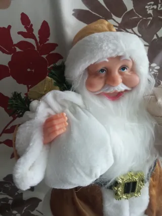 Babbo Natale decorazione 40 cm oro