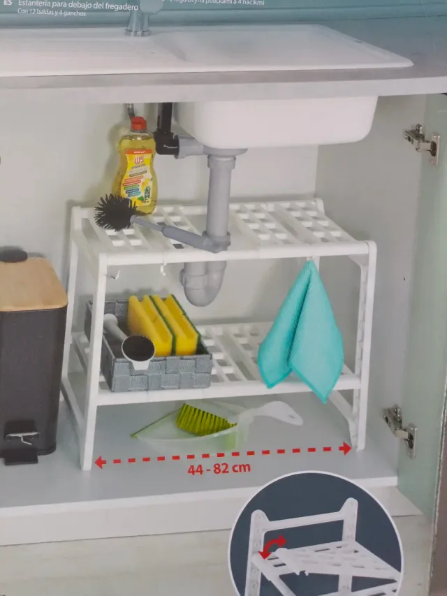 Estantería Ajustable Bajo Fregadero