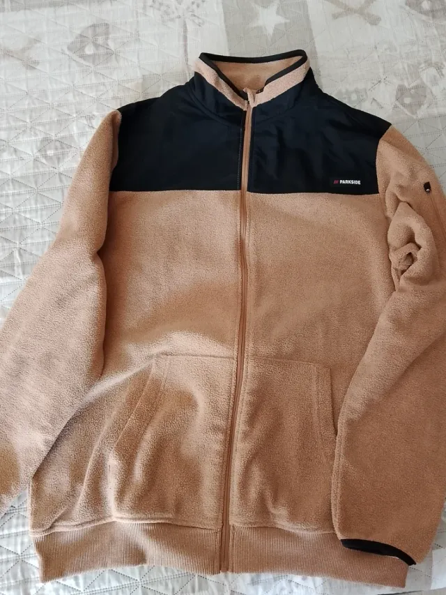 Giacca pile uomo Parkside beige/nera