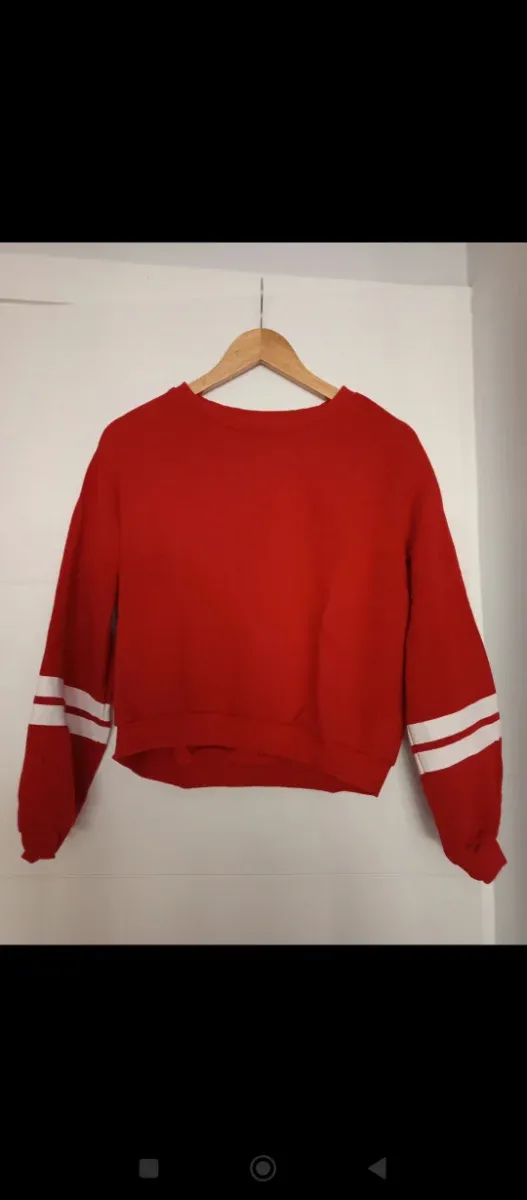Sudadera roja mujer