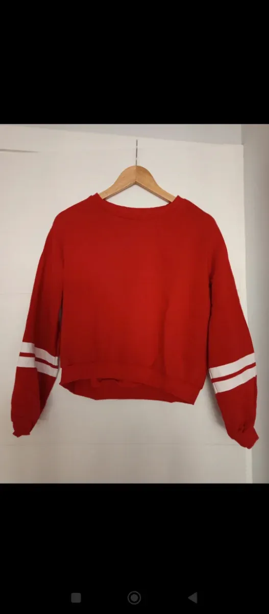 Sudadera roja mujer