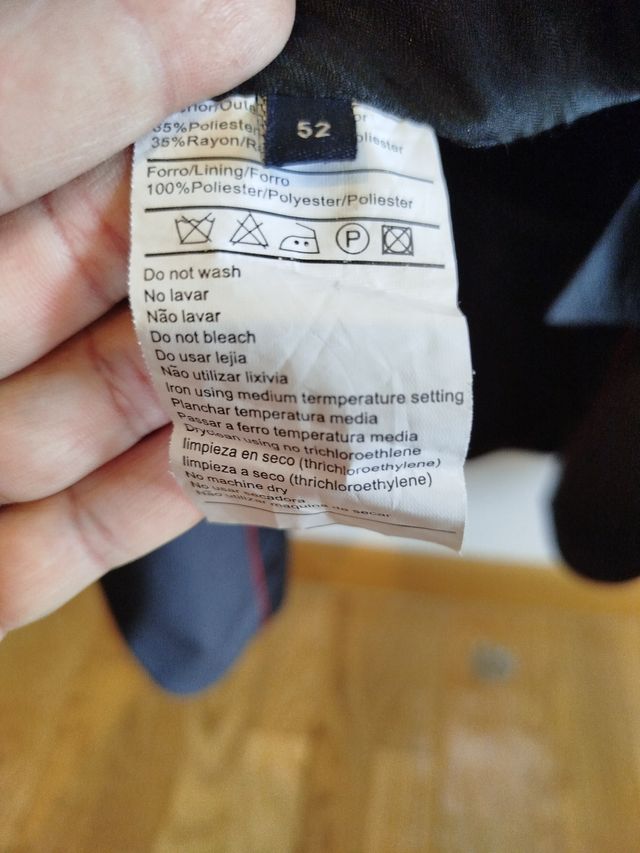 Traje pantalón y chaqueta Talla 60