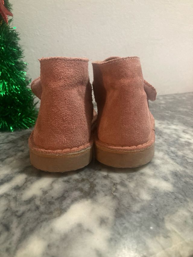 Botines piel vuelta niña talla 28