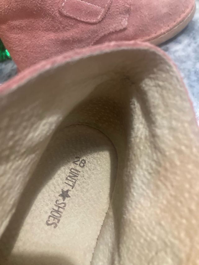 Botines piel vuelta niña talla 28