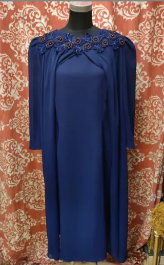 Vestido Digram T48 azul con pedrería