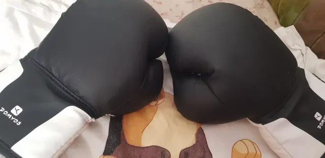 Guantes de boxeo negros DOMYOS