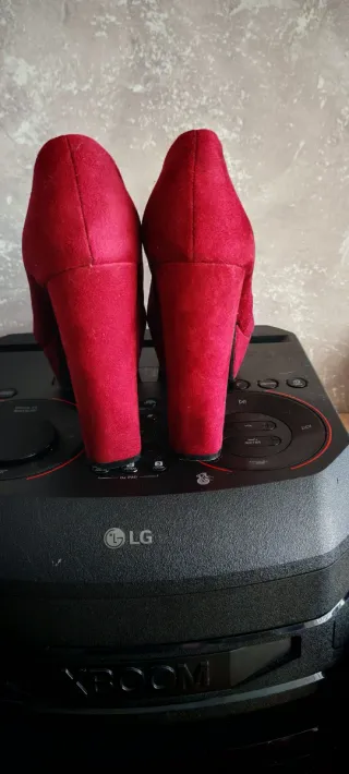 Botines de ante burdeos T.39 Bourdeos