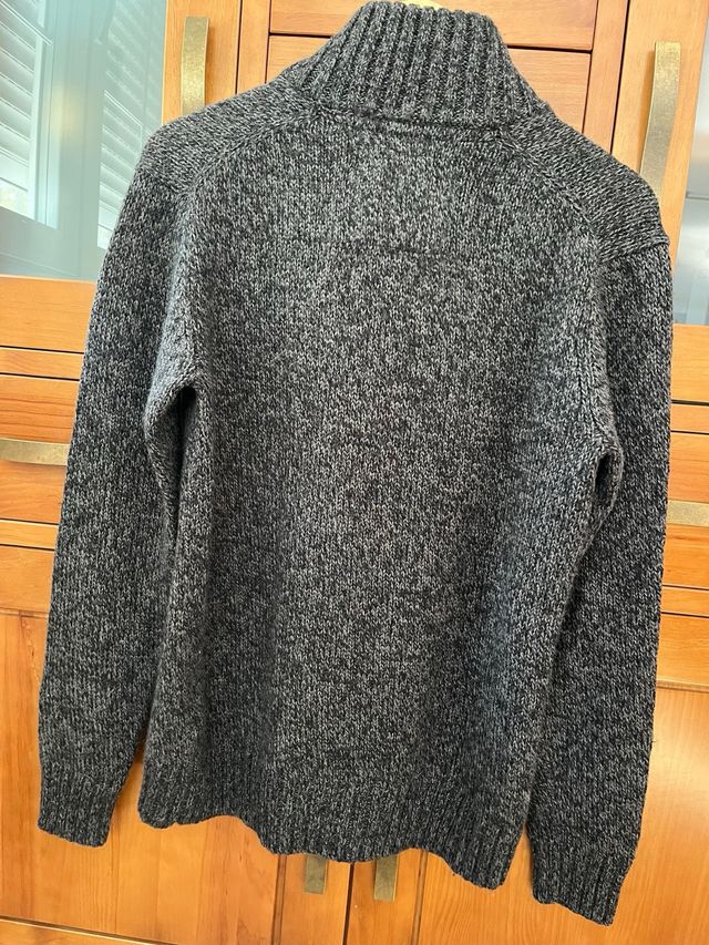 Jersey de punto gris para hombre