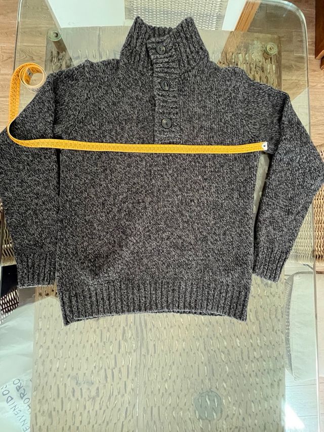 Jersey de punto gris para hombre