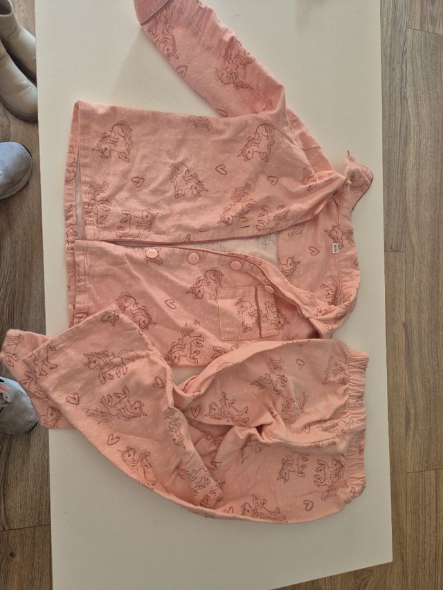 Pijama Unicornios Rosa Talla 2/3 niña