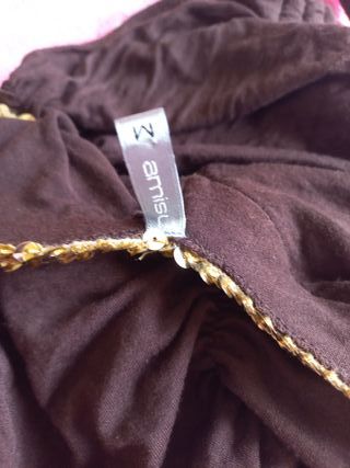 Top marrón lentejuelas