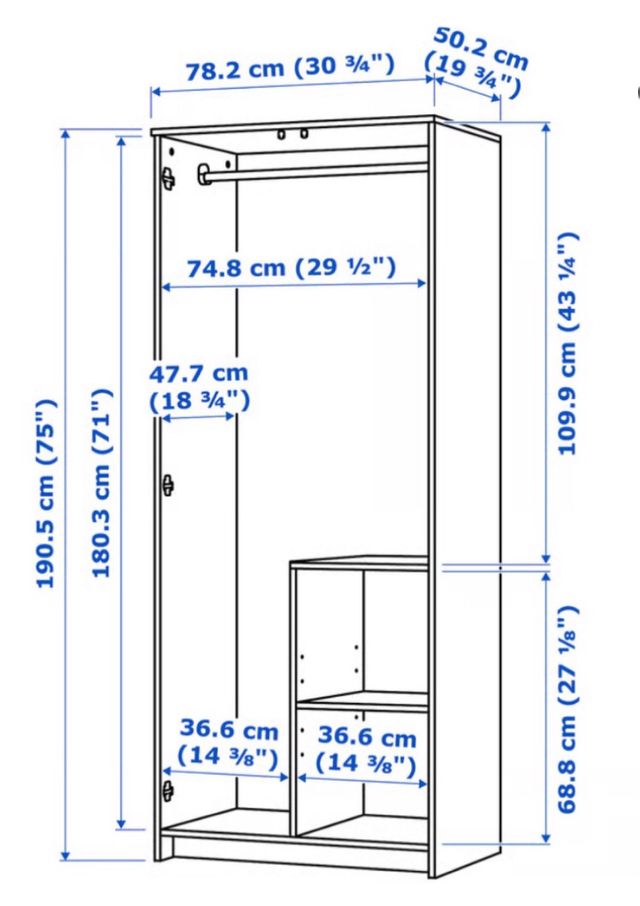 Armadio in legno bianco