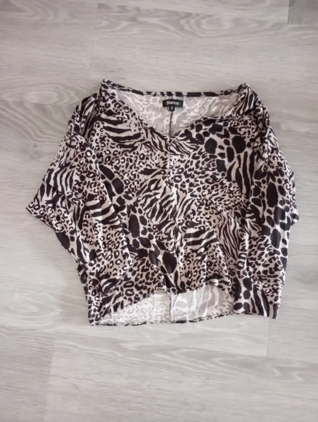 3 Camisetas Blanco Talla M/L Animal Print