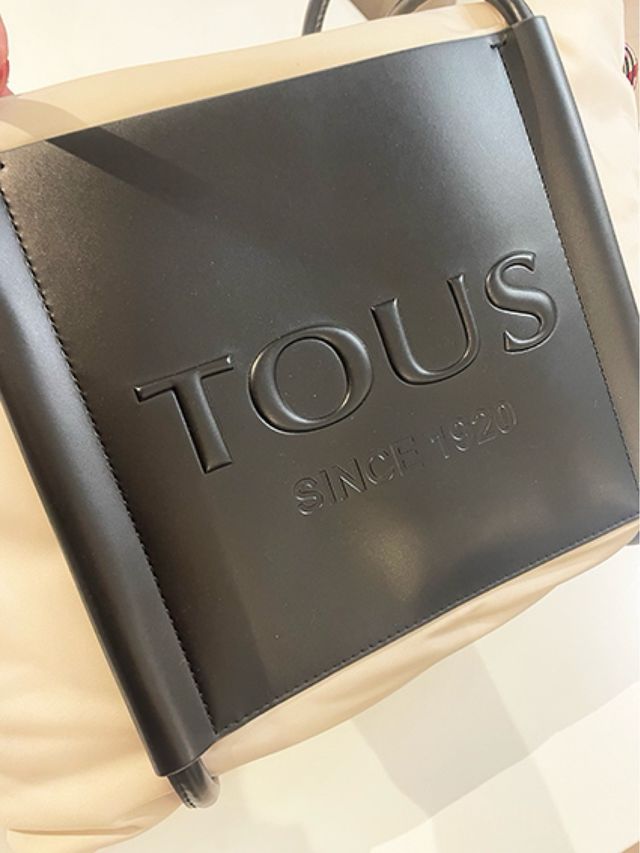 Bolso Tous Capazo Empire Soft Nude Negro Beige