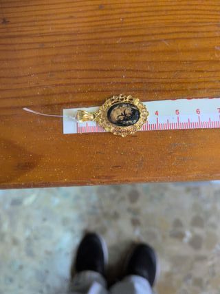 Medalla Filigrana Oro Cachorro Foto