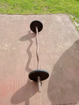 Barra Z con discos para halterofilia