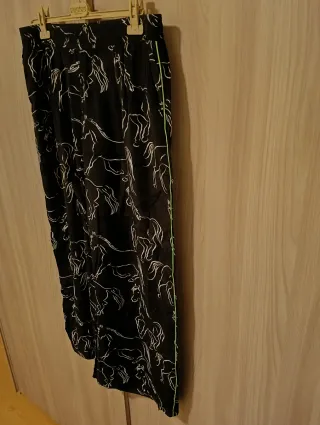 Pantaloni larghi con stampa cavalli