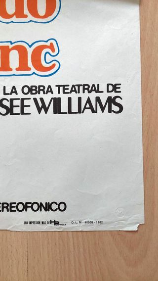 Cartel Original La Gata Sobre El Tejado De Zinc