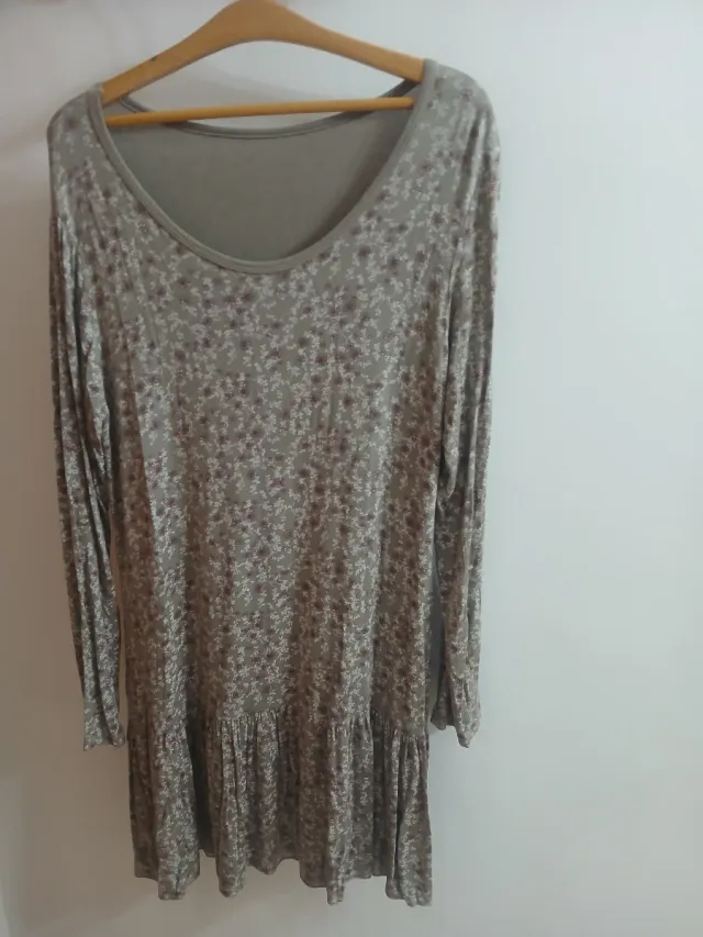 Vestido estampado floral beig