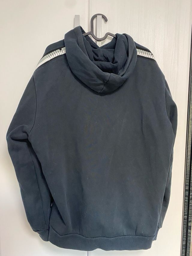 Sudadera Puma Negra con Rayas Grises