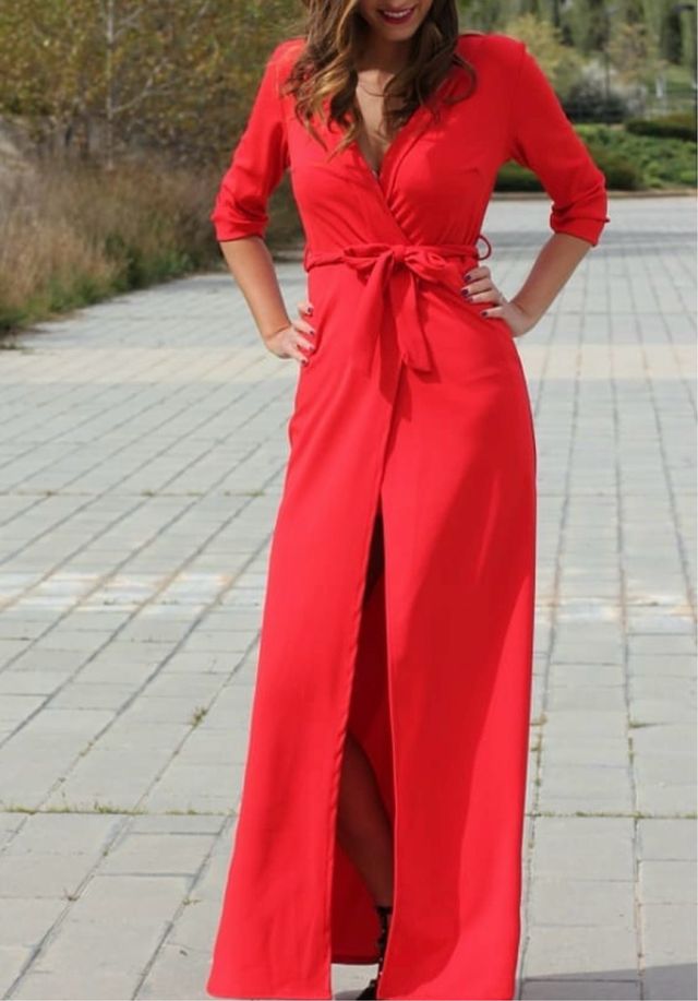 Vestido largo rojo LadyFramboise sin estrenar