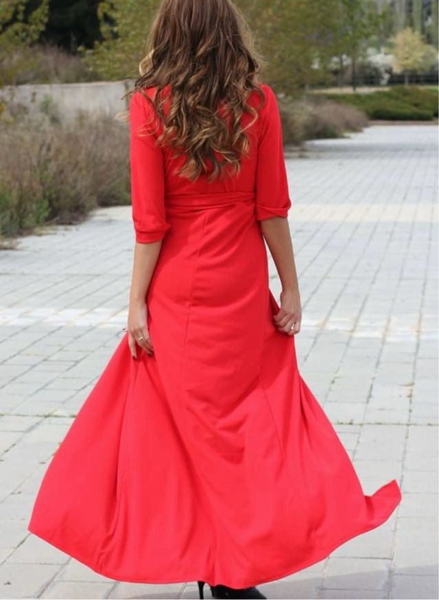 Vestido largo rojo LadyFramboise sin estrenar