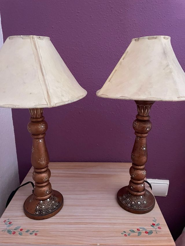 2 Lámparas de Mesa Vintage