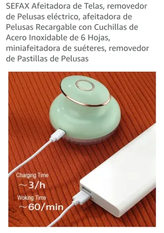 Quitapelusas eléctrico recargable SEFAX