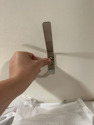 5 Perchas de pared individual metálicas plateadas