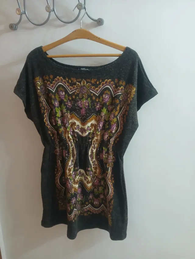 Jersey-vestido estampado floral