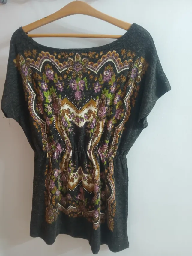 Jersey-vestido estampado floral