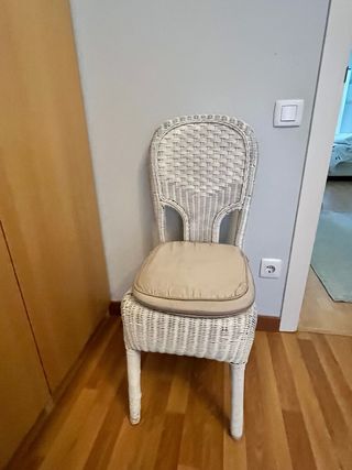 Muebles de mimbre blanco para terraza