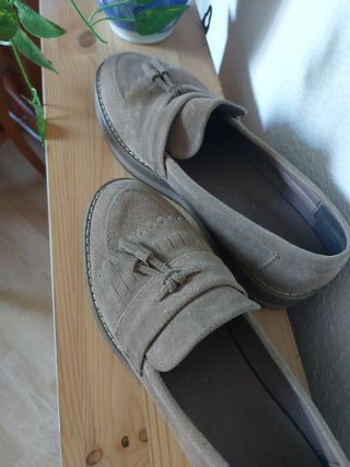 Mocasines de ante con flecos