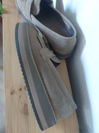 Mocasines de ante con flecos